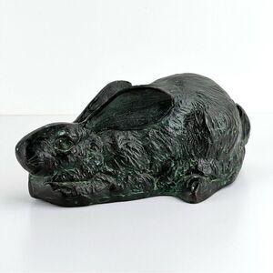 Vintage Bronze Bunny Rabbit Sculpture